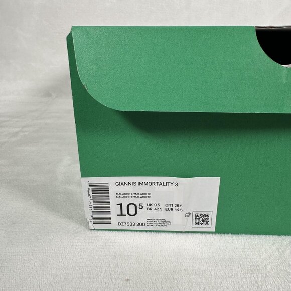 Nike Giannis Immortality 3 Men Shoes DZ7533 300 Malachite Size 10.5 NWB - Picture 8 of 9